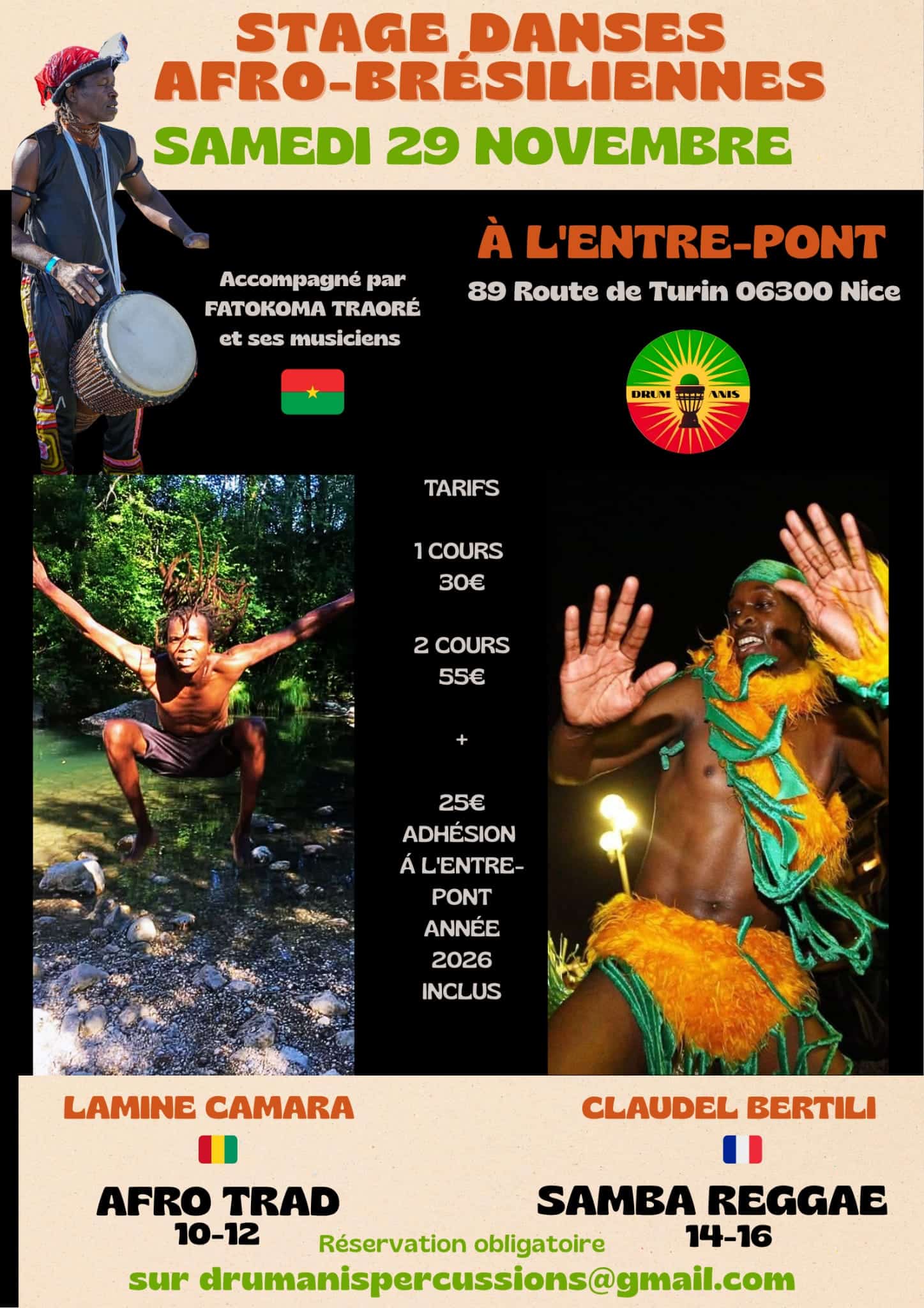 Drum Anis - Stage Danse Africaine | ©Drum Anis | Entre-Pont @ 109 Nice